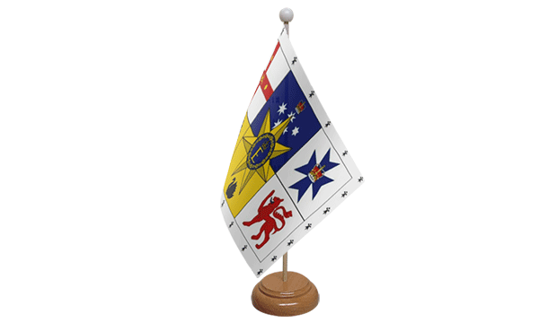 Australia Royal Standard Small Flag with Wooden Stand